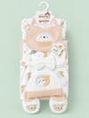 10 Pcs Winter Newborn Baby Starter Set – Soft Peach & White Colour