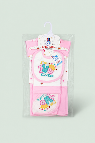 Newborn Baby Starter Set – Pink (5 Pcs)