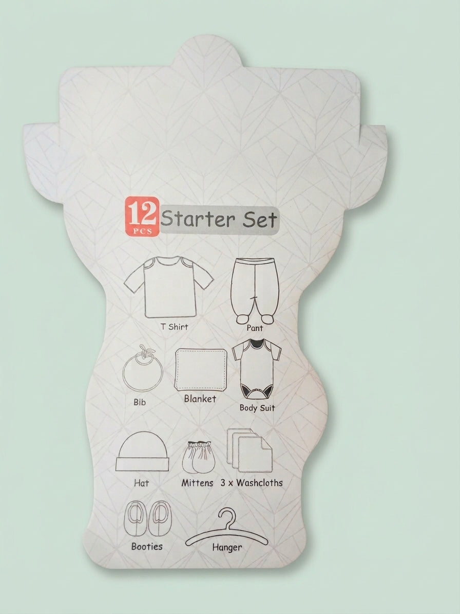 12 Pcs Winter Baby Starter Set | Grey Welcome to the World