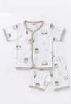 Jhabla & Shorts Set - House Design - Grey