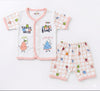 Jhabla & Shorts Set - Friends Design - Peach