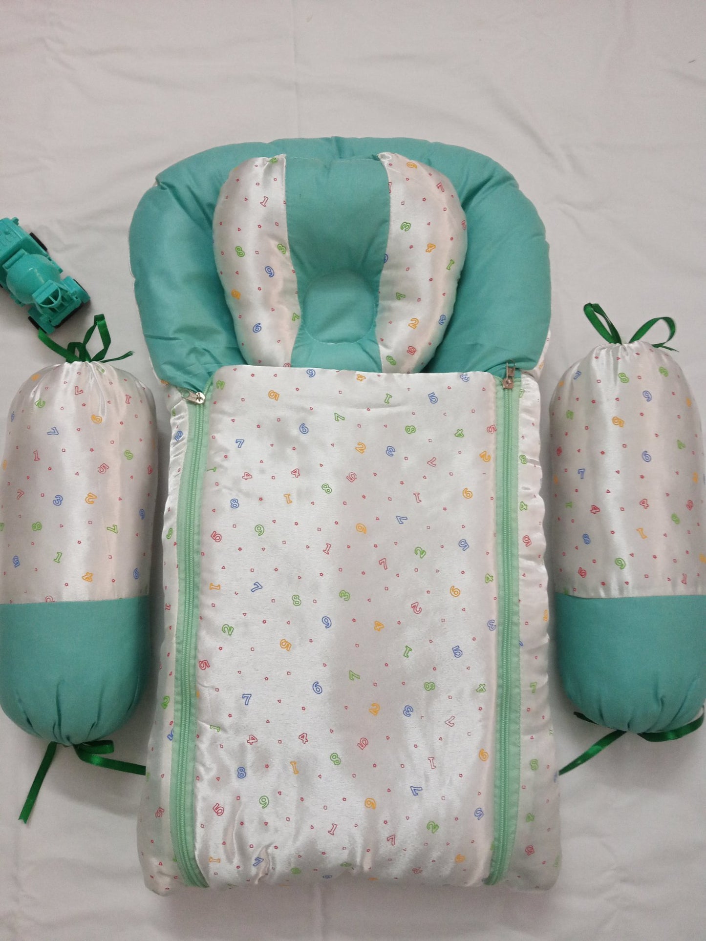 5-Piece Baby Nest Set with Bolster Pillows & Head Support