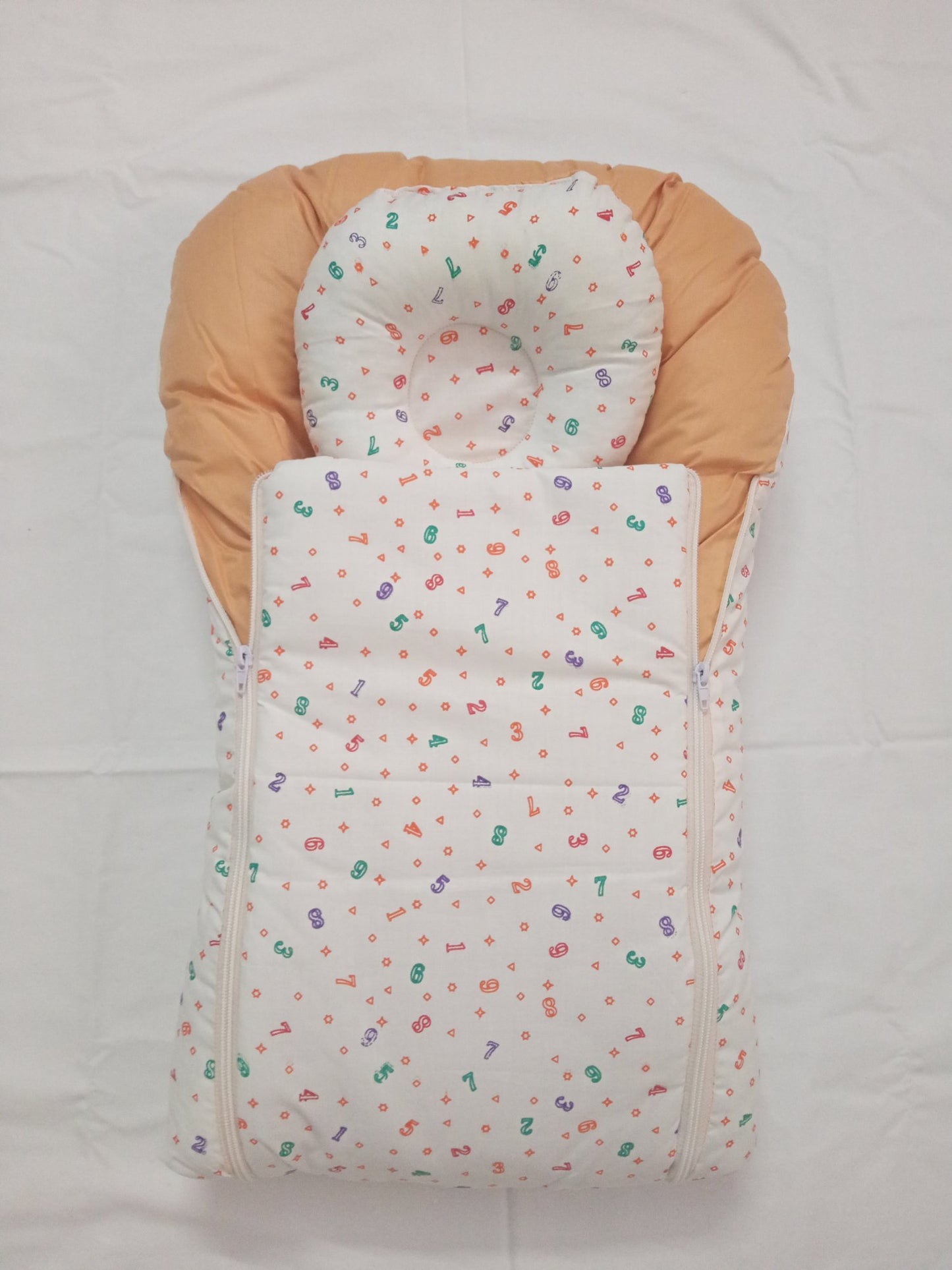 5-Piece Baby Nest Set with Bolster Pillows & Head Support