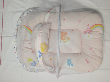 Baby Nest Sleeping Bag with Head Support Pillow | Multiple Colors & Prints