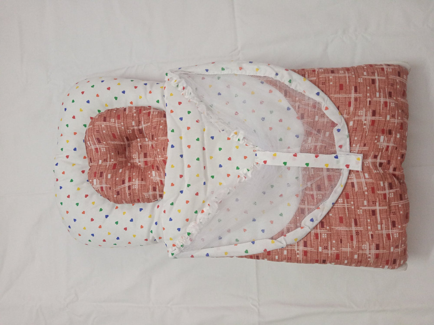 Baby Nest Sleeping Bag with Head Support Pillow | Multiple Colors & Prints