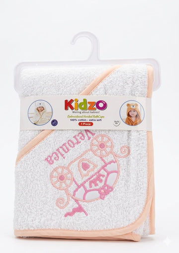 Baby Towel - Veronica Design - Peach