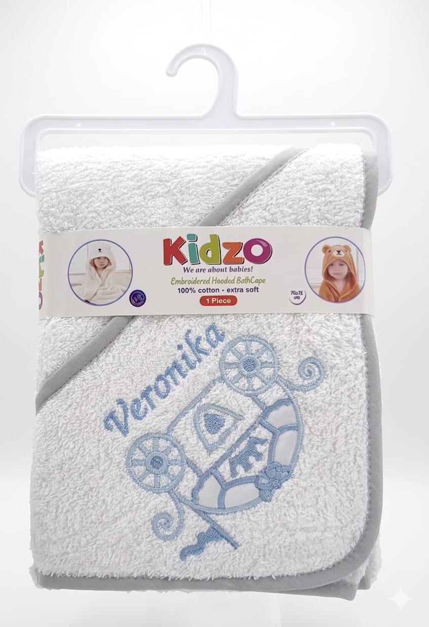 Baby Towel - Veronica Design - Grey