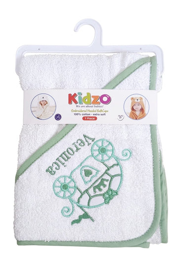 Baby Towel - Veronica Design - Green