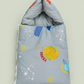 Newborn Baby Carry Nest – Galaxy & Space Print | Grey Colour