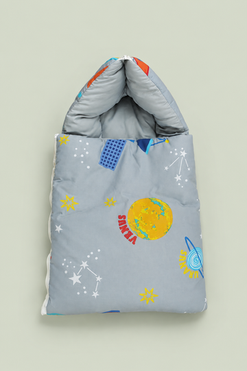 Newborn Baby Carry Nest – Galaxy & Space Print | Grey Colour