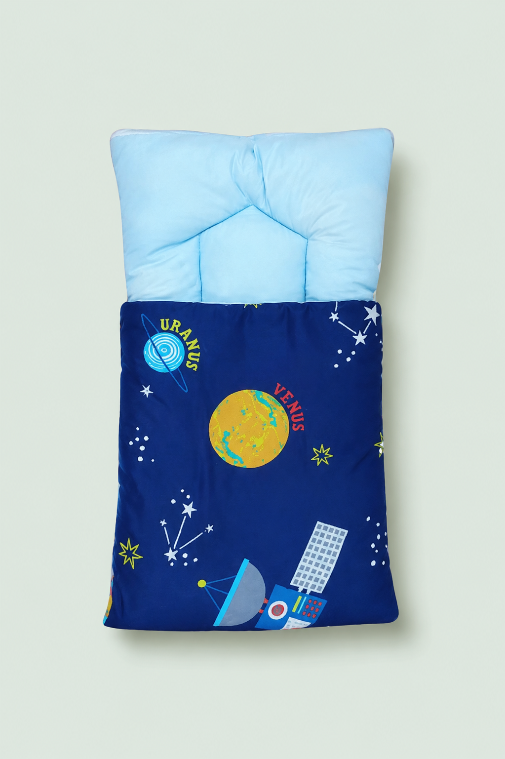 Newborn Baby Carry Nest – Galaxy & Space Print | Blue Colour