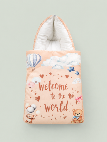 Peach Welcome to the World Baby Carry Nest for Newborns