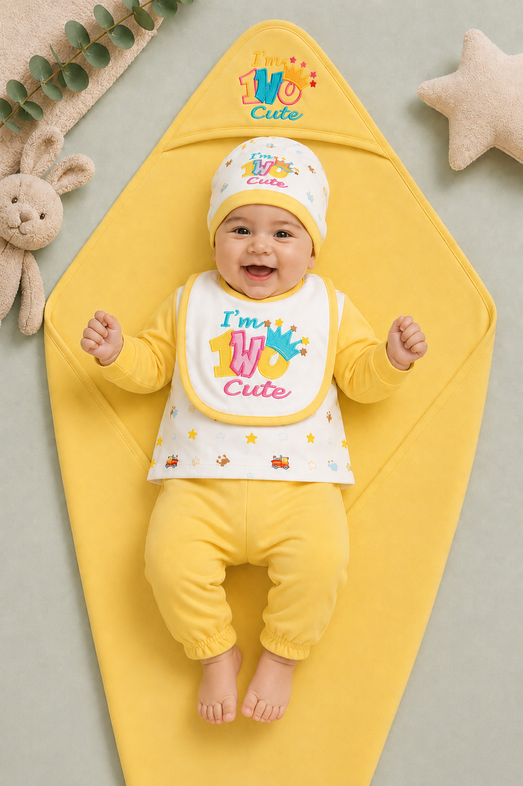 Newborn Baby Starter Set (5 Pcs) – Yellow