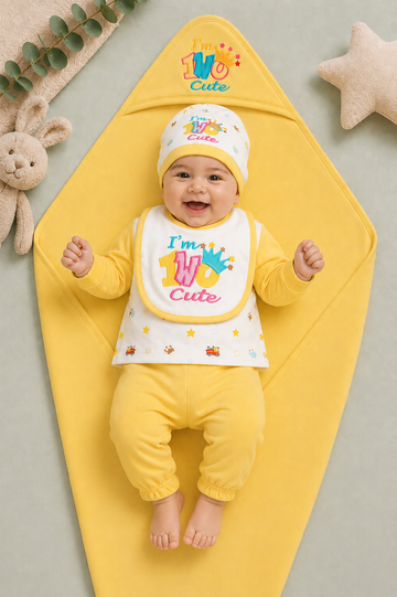 Newborn Baby Starter Set (5 Pcs) – Yellow