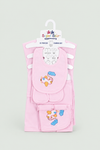 Newborn Baby Starter Set (8 Pcs) – Airplane Design | Pink