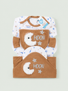 Newborn Baby Starter Set (6 Pcs) – Moon Design | Brown