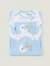 Newborn Baby Starter Set (6 Pcs) – Moon Design | Blue