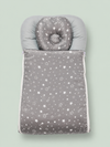 Grey Star Print Baby Carry Nest with Head Support Pillow