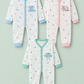 Pack of 3 Baby Rompers for Newborn | Blue, Pink & Mint Green