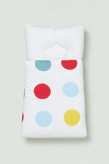 Baby Carry Nest – Polka Dot Print | White Newborn Baby Nest
