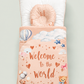 Peach Welcome to the World Baby Carry Nest for Newborns