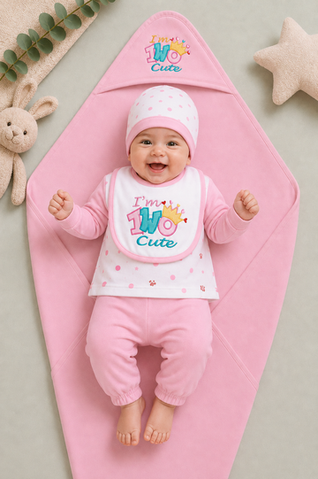 Newborn Baby Starter Set – Pink (5 Pcs)