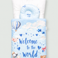 "Welcome to the World" Baby Nest Sleeping Bag & Pillow Gift Set