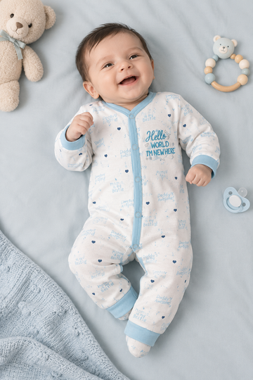 Pack of 3 Baby Rompers for Newborn | Blue, Pink & Mint Green