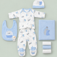 10 Pcs Winter Newborn Baby Starter Set – Blue & White Colour