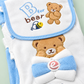 10 Pcs Winter Newborn Starter Set – Blue Teddy Bear Design
