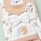 10 Pcs Winter Newborn Baby Starter Set – Soft Peach & White Colour