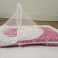 Luxury Quilted Baby Sleeping Bag with Satin Bow & Lace | Floral Design