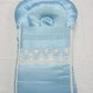 Luxury Quilted Baby Sleeping Bag with Satin Bow & Lace | Floral Design