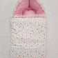 Premium Satin Baby Sleeping Bag with Lace Detail & Head Pillow