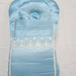 Premium Satin Baby Sleeping Bag with Lace Detail & Head Pillow
