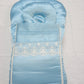 Premium Satin Baby Sleeping Bag with Lace Detail & Head Pillow