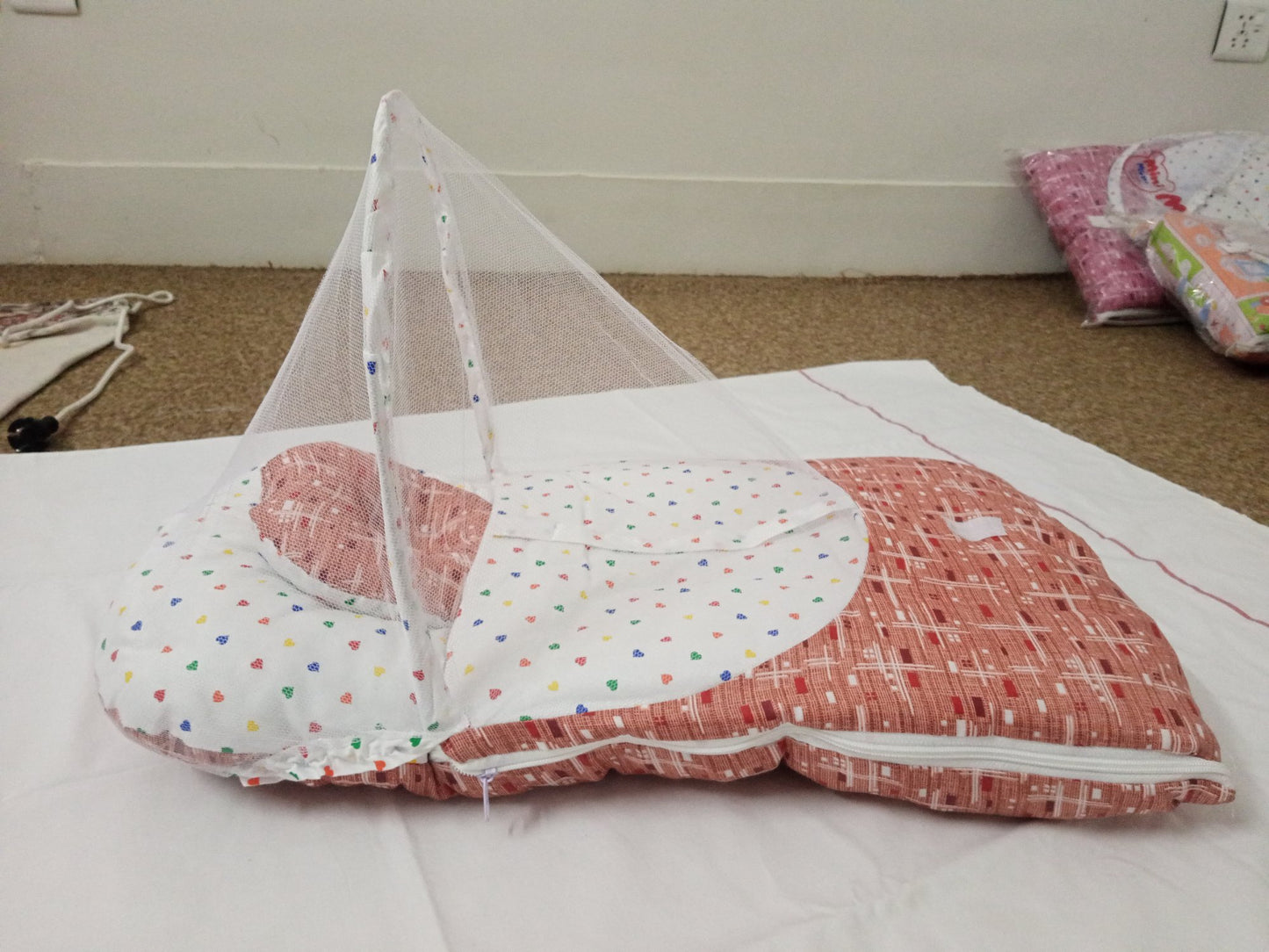 "Welcome to the World" Baby Nest Sleeping Bag & Pillow Gift Set