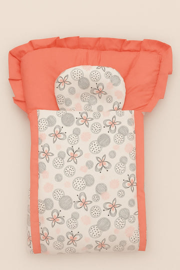Carry Nest - Butterfly Design - Peach & White