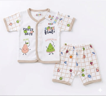 Jhabla & Shorts Set - Friends Design - Brown