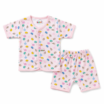 Jhabla & Shorts Set - Candies Design - Pink